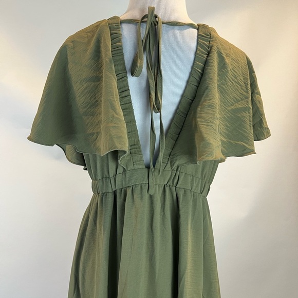 Simplee V Neck Ruffle Maxi Dress - Picture 3 of 7